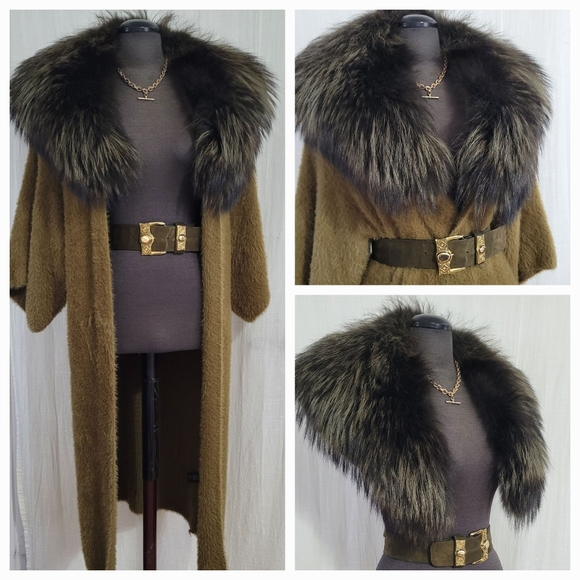 FUR COLLAR / Green - Picture 4 of 8